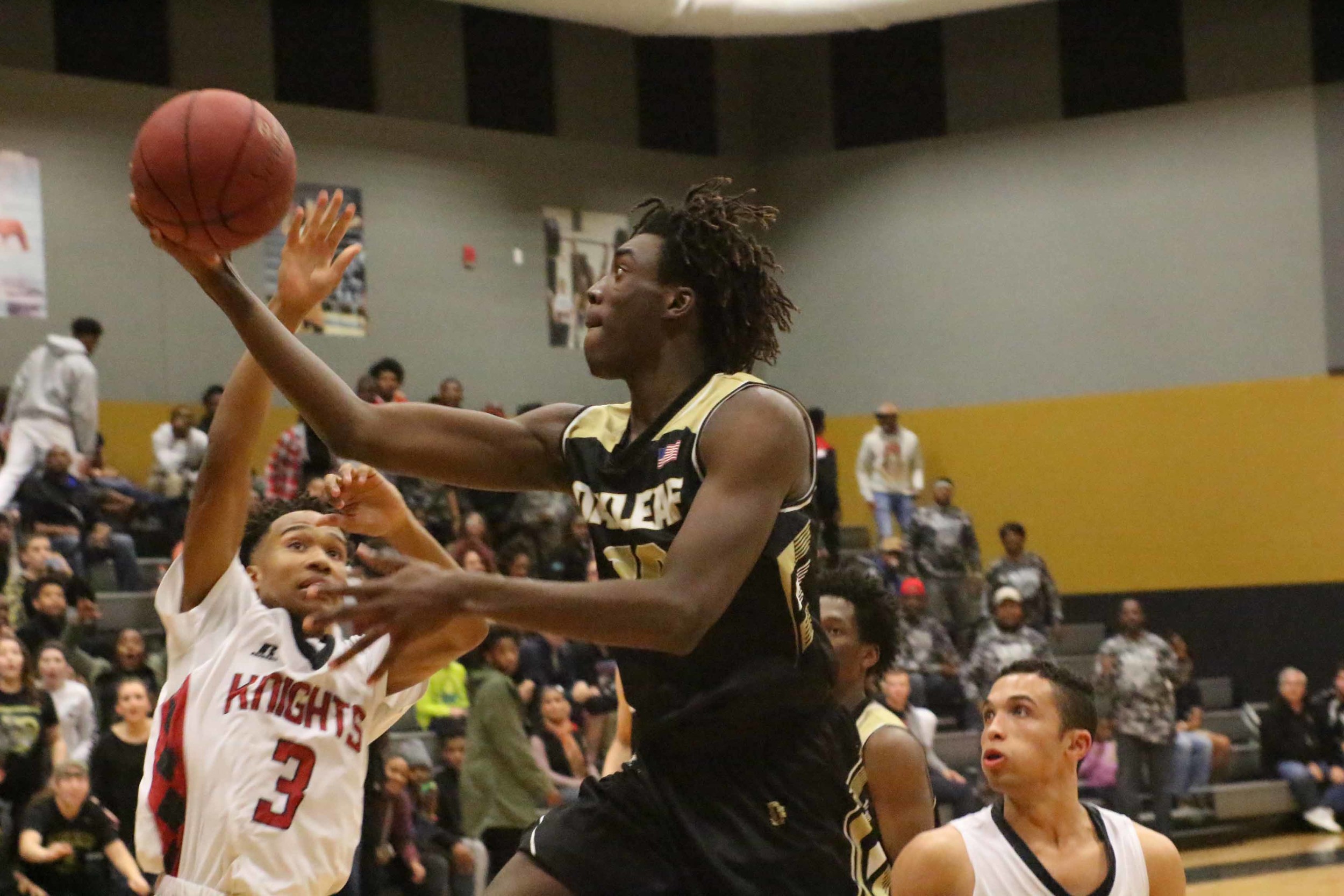 Oakleaf High sophomore Nassir Little made a big splash as a freshman then came on strong this year as a shot blocker and rebounder for the district champion Knights. Little has numerous college offers including the University of Florida.